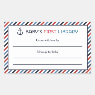 Rectangular Ahoy es un Pegatina de Bookplate del libro