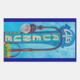 Rectangular Alaska 4th Ave. Marquee Pegatina