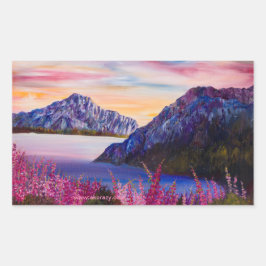 Rectangular Alaskan Cotton Candy Pegatina