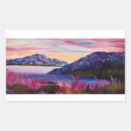 Rectangular Alaskan Cotton Candy Pegatina
