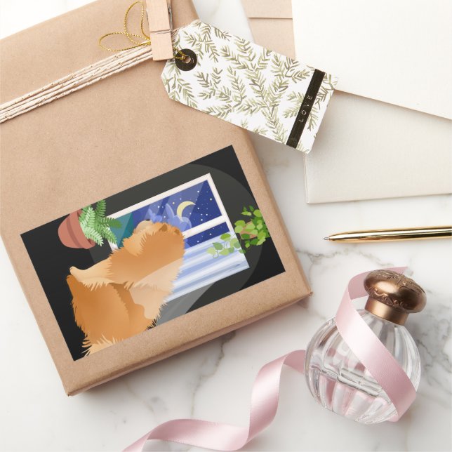 Rectangular ALGÚN pegatina Rectópico Chow (Regalar)