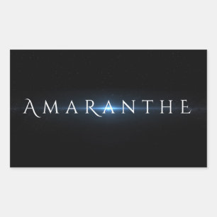 Rectangular Amaranthe pegatina (negro)