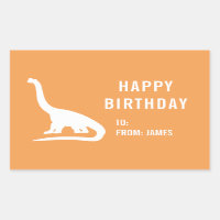Apatosaurus Dinosaur Personaliza al Pegatina de re