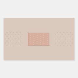 Rectangular Aplastador médico de tira-ayuda - Pegatina Rectáng
