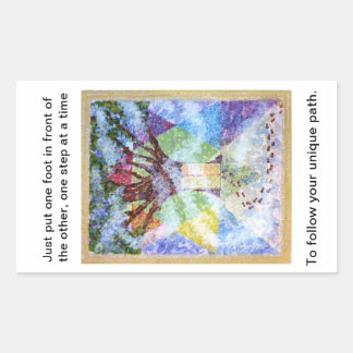 Rectangular Árbol de vida - Pegatina de diez mandamientos