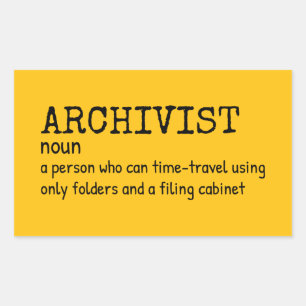 Rectangular Archivist Funny Definition Pegatina