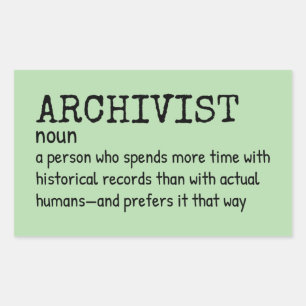 Rectangular Archivist Job Humor Pegatina