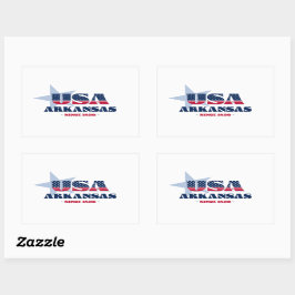 Rectangular Arkansas Mi Pegatina de estado de origen