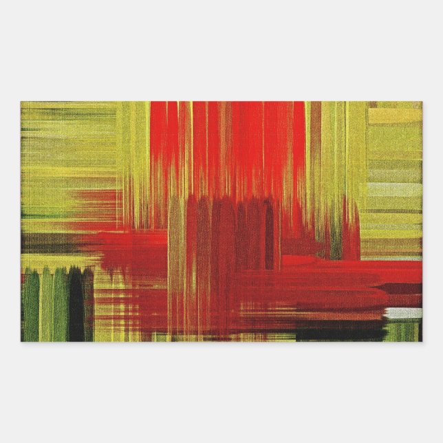 Rectangular Arte colorido #2 - pegatina (Anverso)