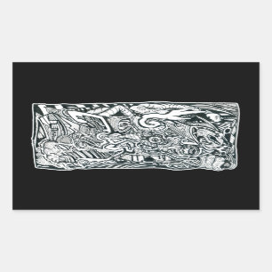 Rectangular Ataque de ansiedad, de Brian Benson, pegatina