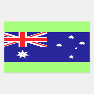 Rectangular Australia: Bandera de Australia pegatina
