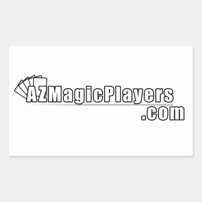 Rectangular AZMagicPlayers.com Pegatina (Anverso)