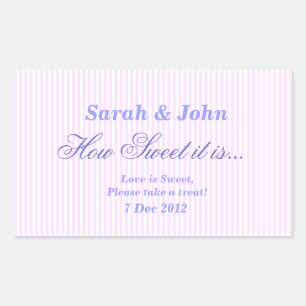 Rectangular Banda de caramelo rosa Cómo dulce es Pegatina