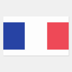 Rectangular Bandera de Francia Decal Pegatina