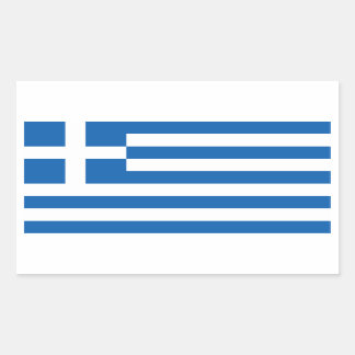 Rectangular Bandera de Grecia Pegatina