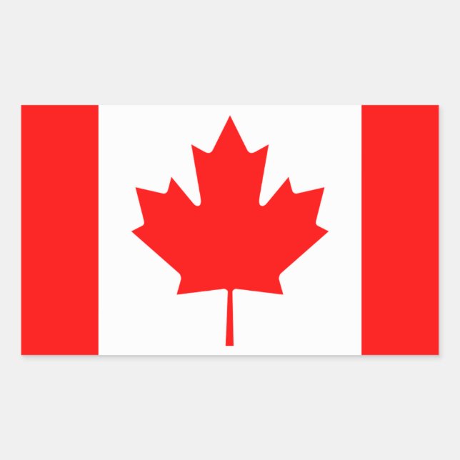 Rectangular Bandera del pegatina de Canadá "Lighthouse Route N (Anverso)