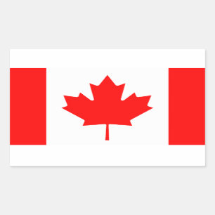 Rectangular Bandera del pegatina de Canadá "Lighthouse Route N