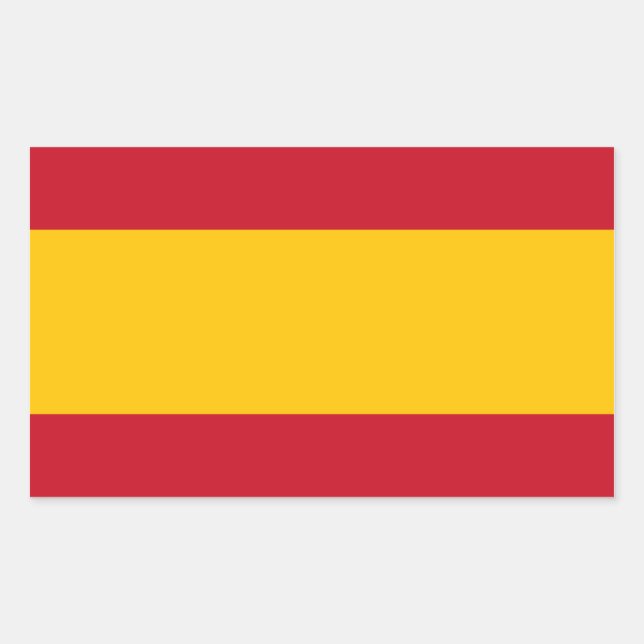 Rectangular Bandera del Pegatina de España (Anverso)
