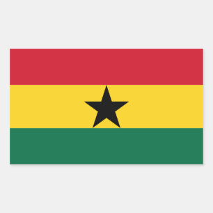 Rectangular Bandera del Pegatina de Ghana