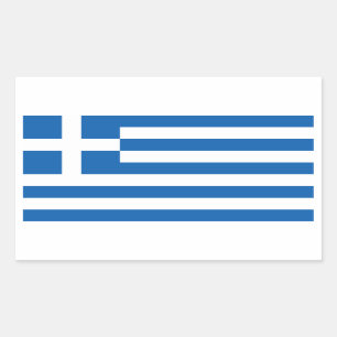 Rectangular Bandera del pegatina de Grecia