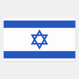 Rectangular Bandera del Pegatina de Israel