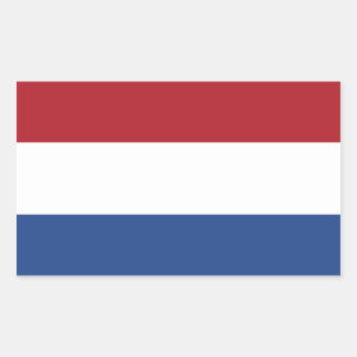 Rectangular Bandera del Pegatina de los Países Bajos