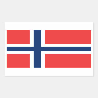 Rectangular Bandera del Pegatina de Noruega
