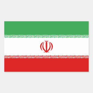 Rectangular Bandera del Pegatina del Decal de Irán