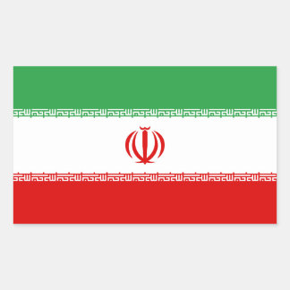 Rectangular Bandera del Pegatina del Decal de Irán