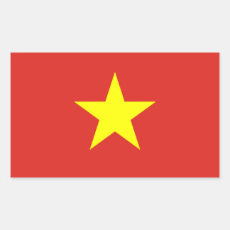 Rectangular Bandera del Pegatina del Decal de Vietnam