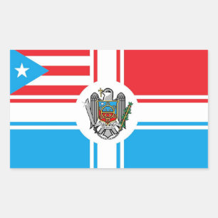 Rectangular Bandera Pegatina de bandera de Puerto Rico