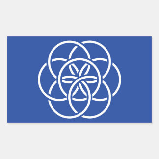 Rectangular Bandera terrestre del planeta - Pegatina