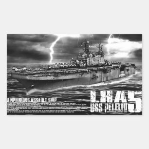 Rectangular Barco de asalto anfibio Peleliu Pegatina