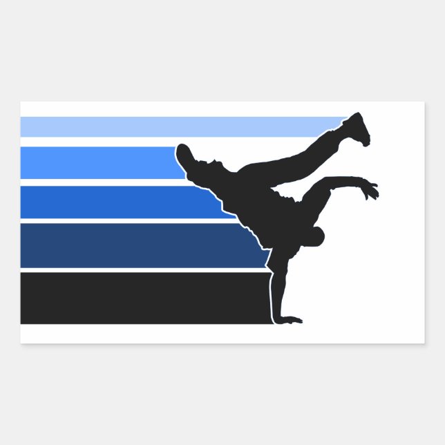 Rectangular BBOY pegatina blu (Anverso)