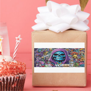 Rectangular Bomba pegatina llena de Skeletor