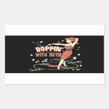 Boppin' Con Beth pegatina