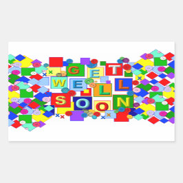 Rectangular BOTONES ~ Ponerse bien Pegatina # 2