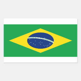 Rectangular Brasil* Pegatina de bandera