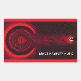 Rectangular Bryce Maybury Pegatina de música