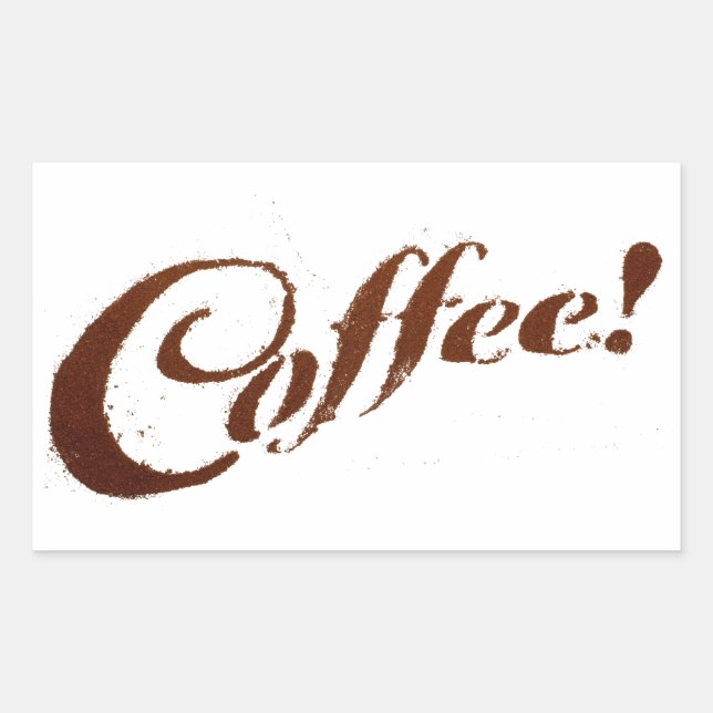 Rectangular Café con café - Pegatina Rectangle (Anverso)