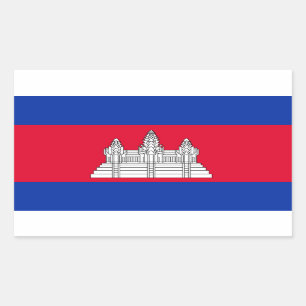 Rectangular Camboya* Pegatina de bandera