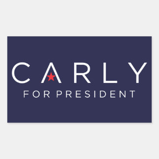 Rectangular Carly para Presidente Pegatina