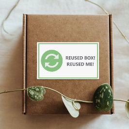 Rectangular Casilla reusada - Pegatina reutilizado