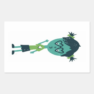 Rectangular Chica en pegatina de los vidrios