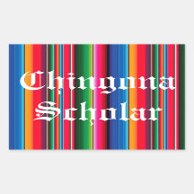 Chingona Scholar Sarape Pegatina