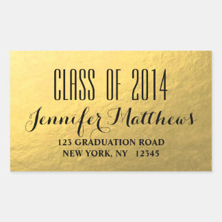 Rectangular Clase Gold Glam de 2014 Pegatina de dirección de g