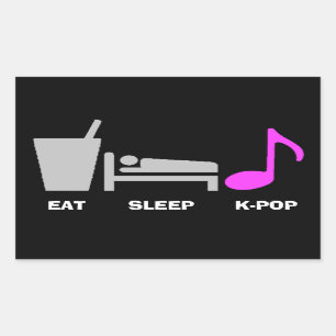 Rectangular Coma al pegatina de Kpop del sueño