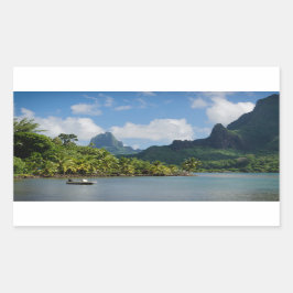 Rectangular Cook's Bay, pegatina fotográfico de Moorea