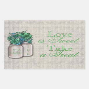 Rectangular Country Charm Green Candy Buffet Pegatina