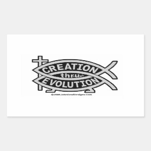 Rectangular CREACIÓN por el pegatina de la EVOLUCIÓN